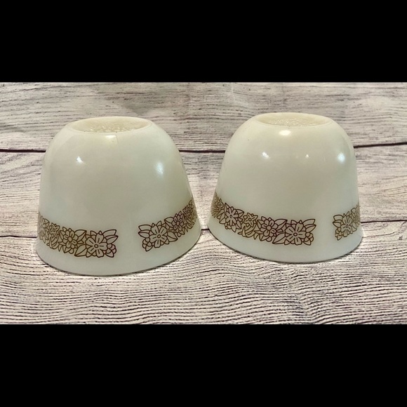 PYREX WOODLAND BROWN COFFEE TEA CUPS SET OF 2! - Picture 5 of 14